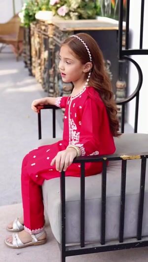 Red Kurta Set for Girl