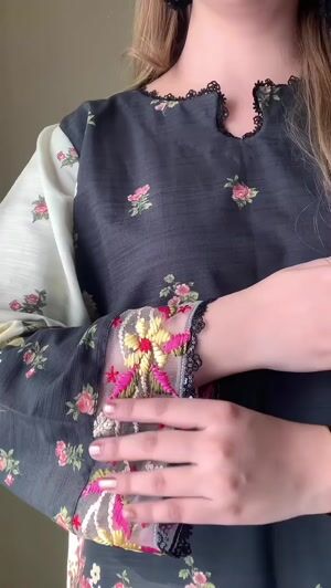 Black Kurta Set for Women